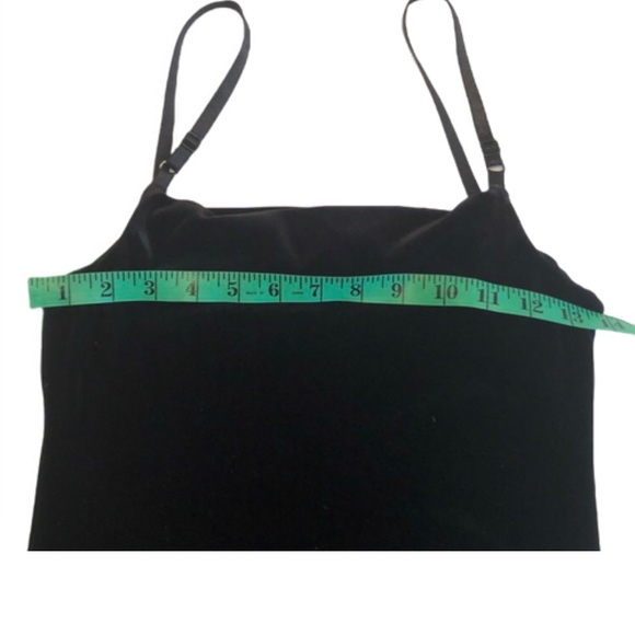 Vintage Ralph Lauren Black Velvet Dress Adjustable Spaghetti Straps Size M - Picture 5 of 10